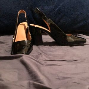 Sling back block heels